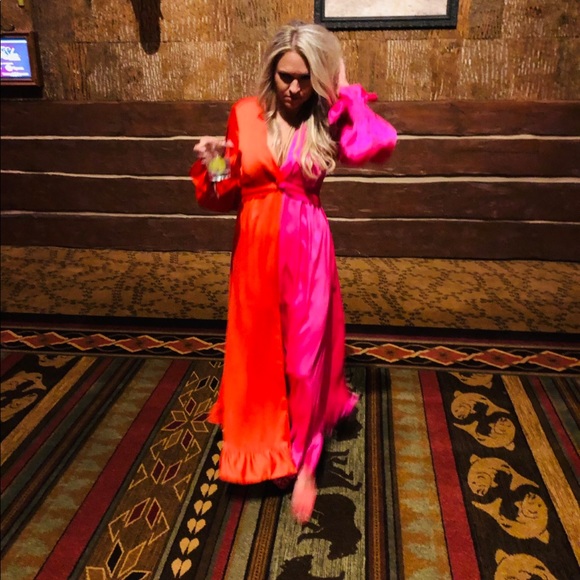 Pink and red dress - Picture 2 of 5